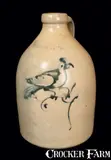 Ottman & Co., HAXSTUN, OTTMAN & CO. / FORT EDWARD, NY Stoneware Jug with Bird Decoration