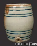 6 Gal. N. A. WHITE & SON / UTICA, NY Stoneware Barrel-Shaped Water Cooler by N.A. White & Son, circa 1885, Stoneware, sold Jul 2013