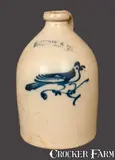 J. Norton & Co., 1 Gal. J. NORTON & CO. / BENNINGTON, VT Stoneware Jug with Bird Decoration