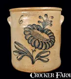Stetzenmeyer & Goetzman, Exceptional STETZENMEYER & GOETZMAN / ROCHESTER, NY 6 Gal. Stoneware Crock, circa 1855, Stoneware