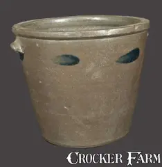S.H. Sonner, S. H. SONNER / STRASBURG, VA Decorated Stoneware Pail, circa 1870, Stoneware