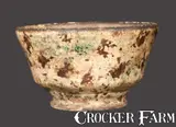 Baecher, Rare Lead, Copper and Manganese-Glazed Redware Bowl Signed BAECHER / WINCHESTER