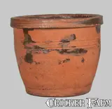 Baecher, Rare 1/4 Gal. BAECHER / WINCHESTER, VA Redware Cream Jar