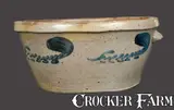 From J. Eberly & Bro, 1 Gal. Stoneware Bowl Signed FROM J. EBERLY & BRO. / STRASBURG, VA, circa 1885, Stoneware