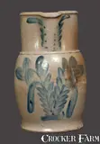Miller & Davison, Rare Stoneware Pitcher Signed MILLER & DAVISON / STRASBURG, VA, circa 1880, Stoneware