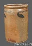 W. H. Crisman, Rare W. H. CRISMAN / STRASBURG, VA Decorated Stoneware Crock, circa 1883-1885, Stoneware