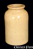 John Bell, JOHN BELL / WAYNESBORO Yellow-Glazed Redware Canning Jar, circa 1850-1880, Redware