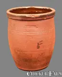 John Bell, Redware Cream Jar Signed JOHN BELL / WAYNESBORO, third quarter 19th century, Redware