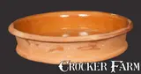 John W. Bell, Large Redware Flowerpot Saucer Impressed JOHN W. BELL / WAYNESBORO, circa 1880, Redware