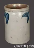 Solomon Bell, 1 Gal. Stoneware Crock Signed SOLOMON BELL / STRASBURG / VA, circa 1875, Stoneware