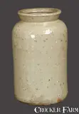 John Bell, JOHN BELL / WAYNESBORO Stoneware Canning Jar with Celadon Glaze, circa 1850-1880, Stoneware