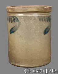 W.B. Kenner, Rare W. B. KENNER / STRASBURG, VA Stoneware Crock, circa 1880, Stoneware