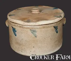 P. Herrmann, 2 Gal. P. HERRMANN / BALTIMORE Stoneware Cake Crock with Lid, circa 1880, Stoneware