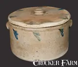 P. Herrmann, 2 Gal. P. HERRMANN / BALTIMORE Stoneware Cake Crock with Lid, circa 1880, Stoneware
