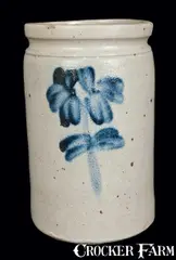P. Herrmann, 1 Gal. P. HERRMANN / BALTIMORE, MD Stoneware Crock with Floral Decoration, circa 1875, Stoneware
