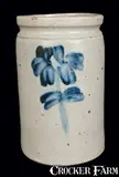 P. Herrmann, 1 Gal. P. HERRMANN / BALTIMORE, MD Stoneware Crock with Floral Decoration, circa 1875, Stoneware