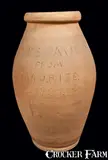 Agnes Miller, Redware Porch Vase, Inscribed on Front "Agnes Miller / From / Maurice / 1827", 1827, Redware