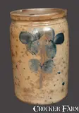 P. Herrmann, 2 Gal. P. HERRMANN / BALTIMORE Stoneware Crock with Floral Decoration, circa 1880, Stoneware