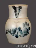 J. Swank, Very Rare J. SWANK / JOHNSTOWN, PA 1/2 Gal. Stoneware Pitcher, circa 1870, Stoneware