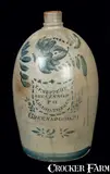 T.F. Reppert, 2 Gal. T. F. REPPERT / GREENSBORO, PA Stoneware Jug w/ Brushed Floral Decoration, circa 1880, Stoneware