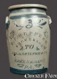 T.F. Reppert, T. F. REPPERT / SUCCESSOR TO JAS. HAMILTON Stoneware Jar, circa 1880, Stoneware