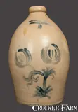 2 Gal. COWDEN & WILCOX / HARRISBURG, PA Stoneware Jug with Floral Decoration by Cowden & Wilcox, circa 1865, Stoneware, sold Jul 2013