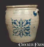 F.H. Cowden, 2 Gal. F. H. COWDEN / HARRISBURG, PA Stoneware Crock with Stenciled Decoration, circa 1880, Stoneware
