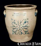 F.H. Cowden, 2 Gal. F. H. COWDEN / HARRISBURG, PA Stoneware Crock with Stenciled Decoration, circa 1880, Stoneware