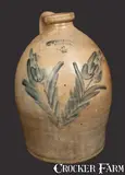 H B. Pfaltzgraff, 4 Gal. H B PFALTZGRAFF / YORK, PA Stoneware Jug with Floral Decoration, circa 1875, Stoneware