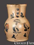 M. & T. Miller, Very Rare M. & T. MILLER / NEWPORT, PA 2 Gal. Stoneware Pitcher, circa 1870, Stoneware