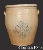 F.H. Cowden, 4 Gal. F. H. COWDEN / HARRISBURG, PA Stoneware Crock with Stenciled Decoration, circa 1880, Stoneware