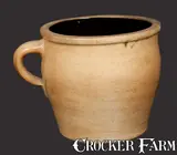F.H. Cowden, F. H. COWDEN / HARRISBURG, PA Stoneware Apple Butter Crock, circa 1880, Stoneware