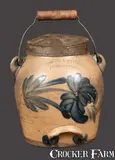 1 Gal. COWDEN & WILCOX / HARRISBURG, PA Stoneware Batter Pail with Tulip Decoration by Cowden & Wilcox, circa 1865, Stoneware, sold Jul 2013