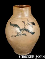 C. Crolius, Monumental C. CROLIUS / Manhattan Stoneware Pitcher with Incised Decoration, early 19th century, Stoneware