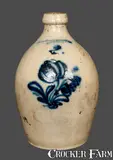 Harrington & Burger, HARRINGTON & BURGER / ROCHESTER, NY Stoneware Jug with Floral Decoration