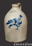J. & E. NORTON / BENNINGTON, VT Stoneware Jug with Bird Decoration by J. & E. Norton, circa 1855, Stoneware, sold Mar 2013