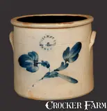 N. Clark, 2 Gal. N. CLARK / ATHENS, NY Stoneware Crock, mid 19th century, Stoneware