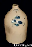 Julius Norton, JULIUS NORTON/ BENNINGTON, VT Stoneware Jug with Floral Decoration, circa 1845, Stoneware