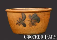 J.B. Leathers, Rare J. B. LEATHERS / MT. EAGLE, PA Stoneware Bowl, circa 1875, Stoneware