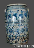 James Hamilton & Co., Magnificent JAMES HAMILTON & CO. / GREENSBORO, PA 20 Gallon Stoneware Presentation Crock, circa 1875, Stoneware