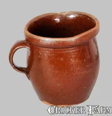 Redware Apple Butter Jar Signed W. SMITH / WOMMELSDORF by David Smith, circa 1865-1880, Redware, sold Mar 2013