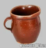David Smith, Redware Apple Butter Jar Signed W. SMITH / WOMMELSDORF