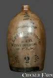 B. F. Fahnestock, B. F. FAHNESTOCK / PITTSBURGH, PA Stoneware Jug, circa 1875, Stoneware