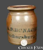A.P. Donaghho, Rare Quart-Sized A. P. DONAGHHO / PARKERSBURG, WV Stoneware Canning Jar