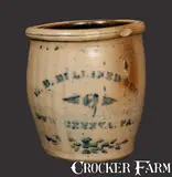 L. B. Dilliner & Co., L. B. DILLINER & CO. / NEW GENEVA, PA Stoneware Cream Jar, circa 1875, Stoneware