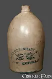 John P. Eberhart, JOHN P. EBERHART / NEW GENEVA, PA Stoneware Jug, circa 1875, Stoneware