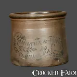 HAMILTON & JONES / GREENSBORO, PA Stoneware Butter Crock by Hamilton & Jones, circa 1875, Stoneware, sold Mar 2013
