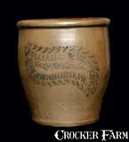 Williams And Reppert, WILLIAMS & REPPERT / GREENSBORO, PA Stoneware Jar, One-Gallon, circa 1885, Stoneware