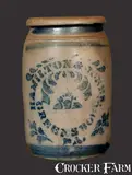 HAMILTON & JONES / GREENSBORO, PA Stoneware Crock by Hamilton & Jones, circa 1875, Stoneware, sold Mar 2013