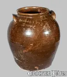 Dave, Important Five Gallon Edgefield, SC Stoneware Jar Signed "Dave / March 19, 1857 / L m", 1857, Stoneware